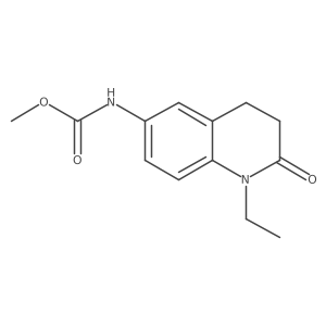 Methyl (1-ethyl-2-oxo-1,2,3,4-tetrahydroquinolin-6-yl)carbamate结构式
