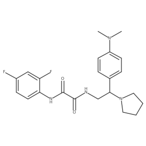 N1-(2,4-difluorophenyl)-N2-(2-(4-(dimethylamino)phenyl)-2-(pyrrolidin-1-yl)ethyl)oxalamide结构式