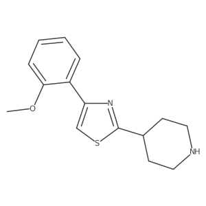4-[4-(2-Methoxyphenyl)-1,3-thiazol-2-yl]piperidine Structure