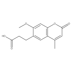3-(7-methoxy-4-methyl-2-oxo-2H-chromen-6-yl)propanoic acid结构式