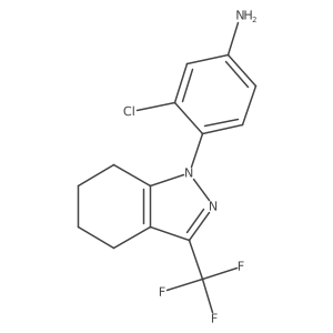 3-chloro-4-[3-(trifluoromethyl)-4,5,6,7-tetrahydro-1H-indazol-1-yl]aniline结构式