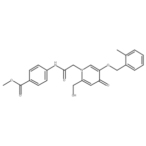 methyl 4-(2-(2-(hydroxymethyl)-5-((2-methylbenzyl)oxy)-4-oxopyridin-1(4H)-yl)acetamido)benzoate结构式