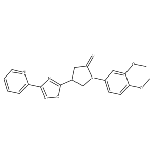 1-(3,4-Dimethoxyphenyl)-4-[3-(pyridin-2-yl)-1,2,4-oxadiazol-5-yl]pyrrolidin-2-one Structure