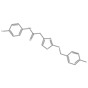 N-(4-fluorophenyl)-2-(2-((4-methylbenzyl)thio)thiazol-4-yl)acetamide Structure