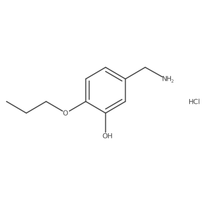 5-(Aminomethyl)-2-propoxyphenol hydrochloride结构式