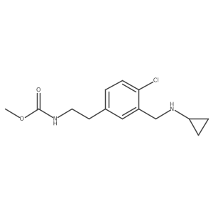 (2-(4-Chloro-3-cyclopropylaminomethylphenyl)ethyl)carbamic acid methyl ester Structure