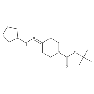 Tert-butyl 4-(cyclopentylhydrazono)piperidine-1-carboxylate Structure