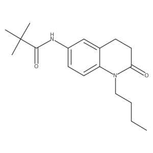 N-(1-butyl-2-oxo-1,2,3,4-tetrahydroquinolin-6-yl)pivalamide结构式