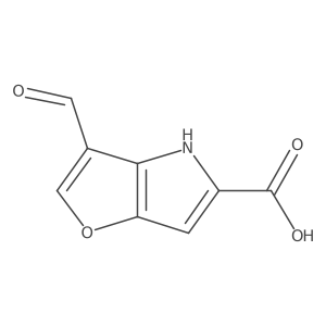 3-formyl-4H-furo[3,2-b]pyrrole-5-carboxylic acid结构式