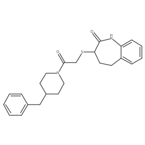 1-(4-benzylpiperidin-1-yl)-2-[(2-hydroxy-4,5-dihydro-3H-1-benzazepin-3-yl)sulfanyl]ethanone结构式