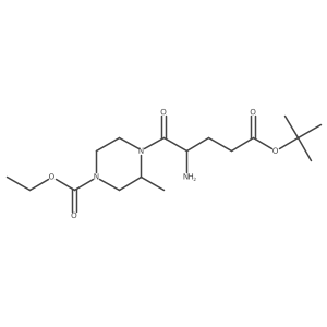 4-((s)-2-Amino-4-tert-butoxycarbonyl-butyryl)-3-methyl-piperazine-1-carboxylic acid ethyl ester Structure