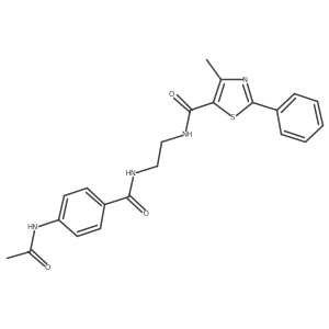 N-(2-(4-acetamidobenzamido)ethyl)-4-methyl-2-phenylthiazole-5-carboxamide Structure