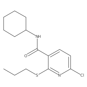 6-Chloro-N-cyclohexyl-2-(propylthio)nicotinamide Structure