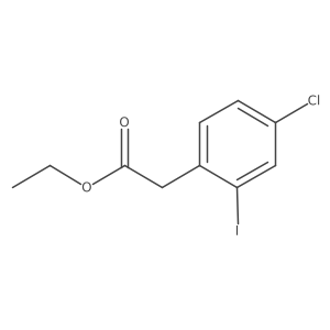 Ethyl 2-(4-chloro-2-iodophenyl)acetate Structure