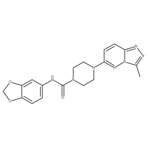 N-(2H-1,3-benzodioxol-5-yl)-4-{3-methyl-[1,2,4]triazolo[4,3-b]pyridazin-6-yl}piperazine-1-carboxamide结构式