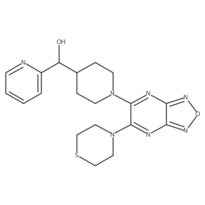 Pyridin-2-yl(1-(6-thiomorpholino-[1,2,5]oxadiazolo[3,4-b]pyrazin-5-yl)piperidin-4-yl)methanol Structure
