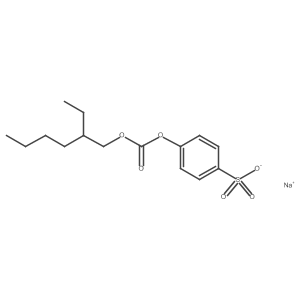 Benzenesulfonic acid, 4-[[[(2-ethylhexyl)oxy]carbonyl]oxy]-, sodium salt Structure