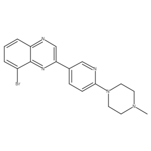 8-Bromo-2-[6-(4-methyl-piperazin-1-yl)-pyridin-3-yl]-quinoxaline结构式