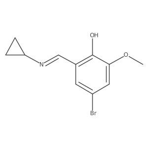 4-Bromo-2-[(cyclopropylimino)methyl]-6-methoxyphenol结构式