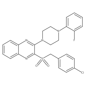 O=S(=O)(Cc1ccc(Cl)cc1)c1nc2ccccc2nc1N1CCN(c2ccccc2F)CC1结构式