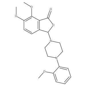 6,7-dimethoxy-3-[4-(2-methoxyphenyl)piperazin-1-yl]-2-benzofuran-1(3H)-one结构式