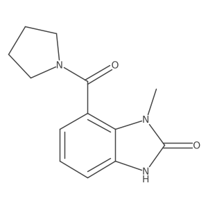 2H-Benzimidazol-2-one, 1,3-dihydro-1-methyl-7-(1-pyrrolidinylcarbonyl)-结构式