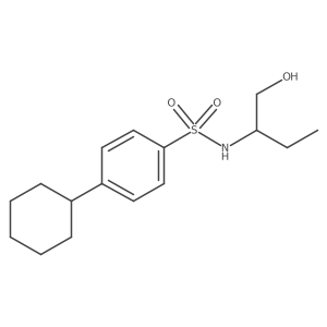 [(4-Cyclohexylphenyl)sulfonyl](1-ethyl-2-hydroxyethyl)amine结构式