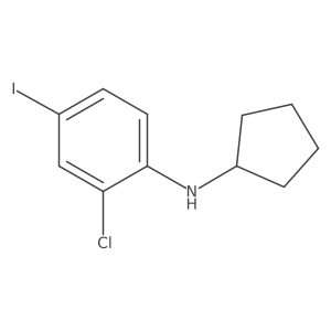 2-chloro-N-cyclopentyl-4-iodoaniline Structure