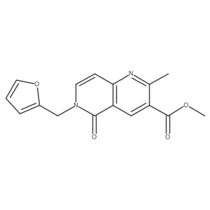 Methyl 6-(2-furylmethyl)-2-methyl-5-oxo-5,6-dihydro-1,6-naphthyridine-3-carboxylate Structure