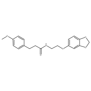 N-(2-(benzo[d][1,3]dioxol-5-yloxy)ethyl)-3-(4-methoxyphenyl)propanamide结构式