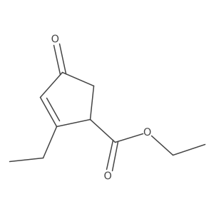Ethyl 2-ethyl-4-oxocyclopent-2-enecarboxylate结构式
