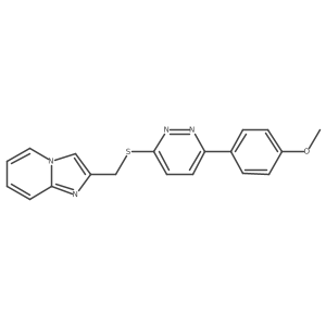 2-(((6-(4-Methoxyphenyl)pyridazin-3-yl)thio)methyl)imidazo[1,2-a]pyridine结构式