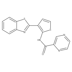 N-(3-(benzo[d]thiazol-2-yl)thiophen-2-yl)pyrazine-2-carboxamide Structure