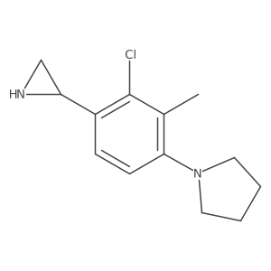 1-[4-(2R)-2-Aziridinyl-3-chloro-2-methylphenyl]pyrrolidine Structure