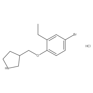 3-[(4-Bromo-2-ethylphenoxy)methyl]pyrrolidine hydrochloride Structure