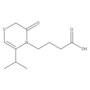 2,3-Dihydro-5-(1-methylethyl)-3-oxo-4H-1,4-thiazine-4-butanoic acid Structure