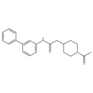 2-(1-Acetyl-piperidin-4-yl)-N-biphenyl-3-yl-acetamide结构式
