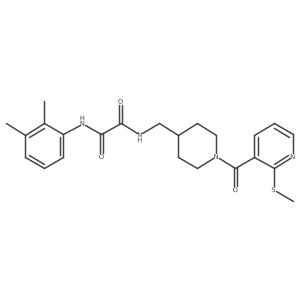 N1-(2,3-dimethylphenyl)-N2-((1-(2-(methylthio)nicotinoyl)piperidin-4-yl)methyl)oxalamide结构式