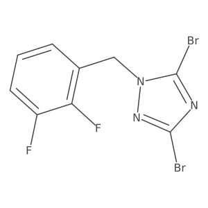 3,5-Dibromo-1-[(2,3-difluorophenyl)methyl]-1H-1,2,4-triazole Structure