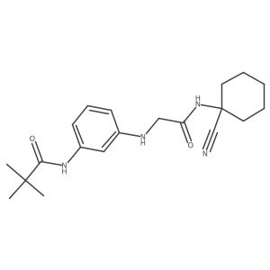 CC(C)(C)C(=O)Nc1cccc(NCC(=O)NC2(C#N)CCCCC2)c1结构式