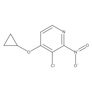 3-Chloro-4-cyclopropoxy-2-nitropyridine结构式