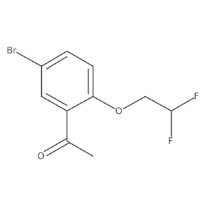 1-[5-Bromo-2-(2,2-difluoroethoxy)phenyl]ethan-1-one结构式