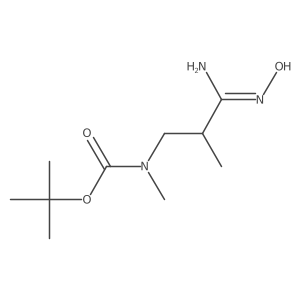 tert-butyl N-[2-(N'-hydroxycarbamimidoyl)-2-methylethyl]-N-methylcarbamate结构式