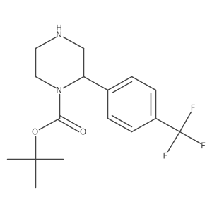 tert-Butyl (S)-2-(4-(trifluoromethyl)phenyl)piperazine-1-carboxylate Structure