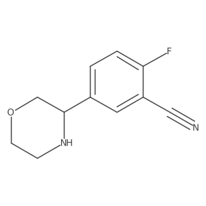 2-Fluoro-5-(morpholin-3-yl)benzonitrile Structure