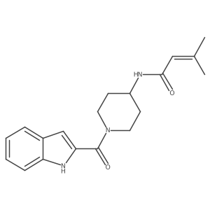 N-[1-(1H-indol-2-ylcarbonyl)piperidin-4-yl]-3-methylbut-2-enamide Structure