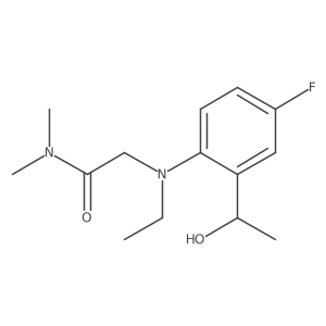 Acetamide, 2-[ethyl[4-fluoro-2-(1-hydroxyethyl)phenyl]amino]-N,N-dimethyl- Structure