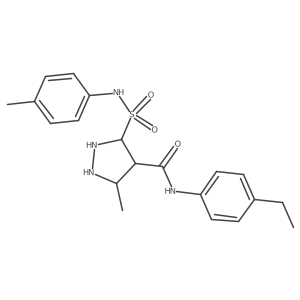 N-(4-ethylphenyl)-3-methyl-5-[(4-methylphenyl)sulfamoyl]-1H-pyrazole-4-carboxamide Structure