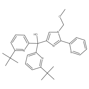 Bis(6-tert-butylpyridin-2-yl)-[1-(methoxymethyl)-2-pyridin-2-ylimidazol-4-yl]methanol结构式
