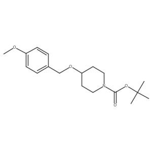 1-Piperidinecarboxylic acid, 4-[(4-methoxyphenyl)methoxy]-, 1,1-dimethylethyl ester Structure